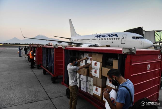 Հումանիտար օգնության երրորդ օդանավը Հայաստանից մեկնեց Լիբանան