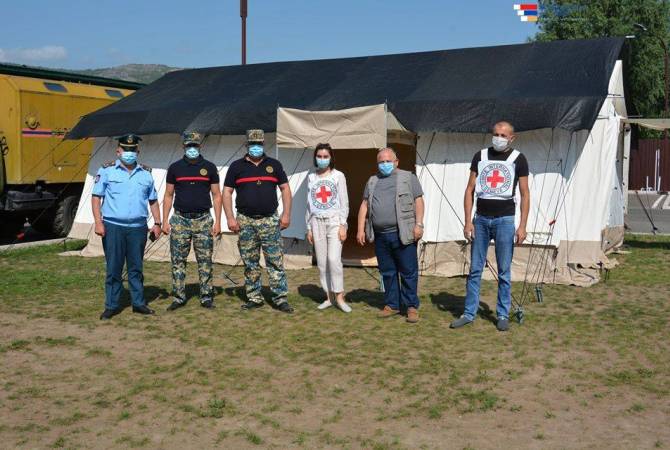 International Committee of the Red Cross donates field tents to Artsakh for COVID-19 response 