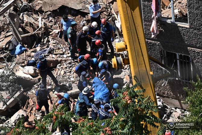 Rescuers find body under rubble in Yerevan apartment building gas explosion 