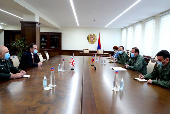 Министр обороны Армении и посол Грузии обсудили вопросы сотрудничества в сфере 
безопасности


