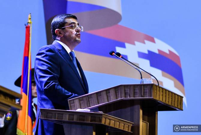 President Arayik Harutyunyan addresses congratulatory message on Artsakh Independence Day