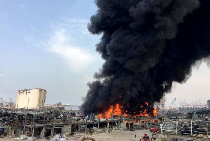 Personne n'a été blessé dans l'incendie qui a éclaté dans le port de Beyrouth. Shahan 
Kantaharian 
