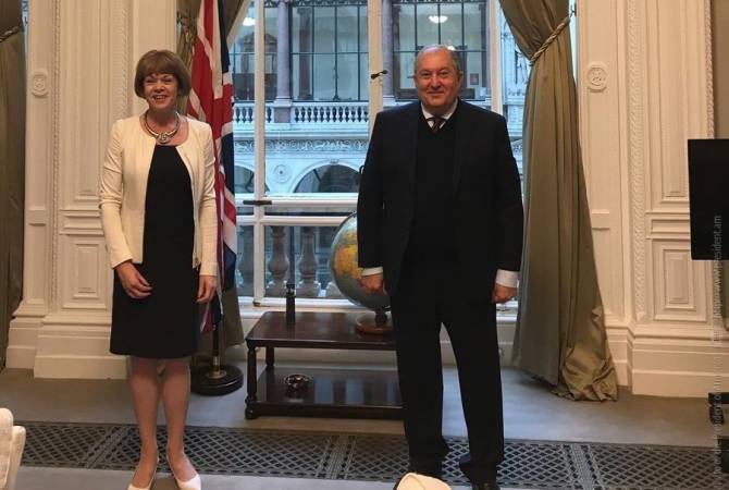 Armen Sargsyan a rencontré la  ministre britannique des Affaires européennes et de l'Amérique