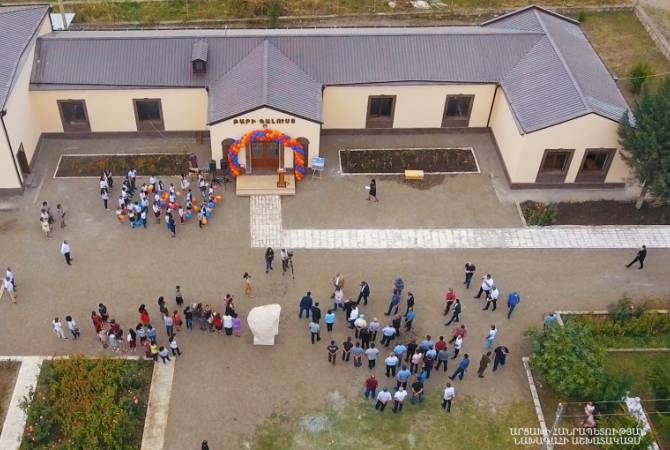 President of Artsakh attends re-opening ceremony of school building in Jivani community