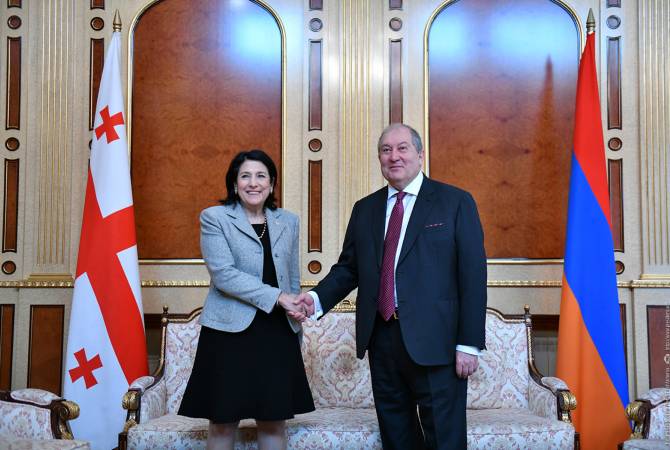 Президент Грузии направила поздравление президенту Армену Саркисяну

