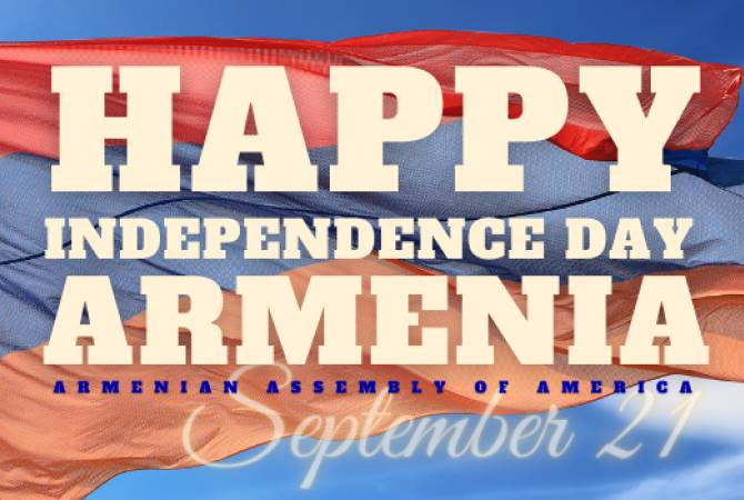 Armenian Assembly of America congratulates on Independence Day 