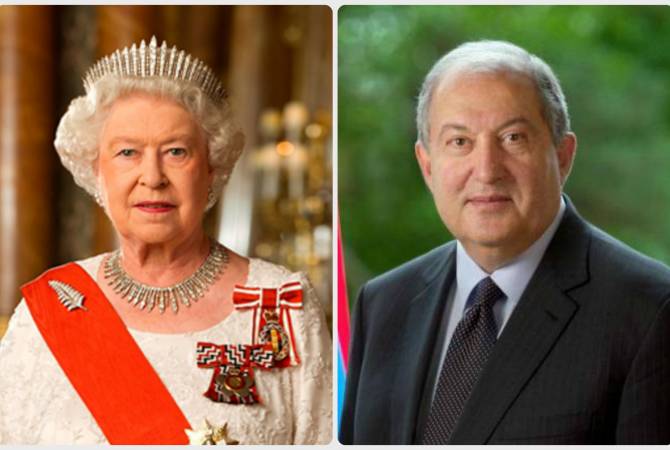 الملكة إليزابيث ال2-ملكة المملكة المتحدة-تهنّئ الرئيس أرمين سركيسيان بعيد استقلال أرمينيا