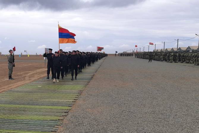 Հայ զինծառայողները մասնակցել են «Կովկաս -2020» զորավարժությունների բացման 
արարողությանը

