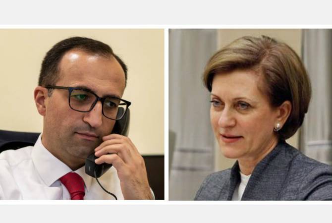Министр здравоохранения Армении провел телефонный разговор с руководителем 
Роспотребнадзора

