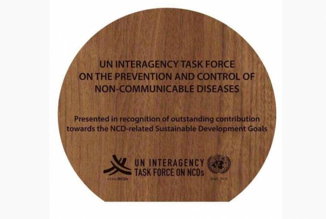Armenian Healthcare Ministry wins award of UN Interagency Task Force on NCDs