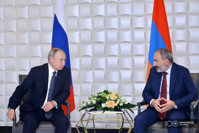 محادثة هاتفية بين الرئيس الوزراء الأرميني نيكول باشينيان والرئيس الروسي فلاديمير بوتين 