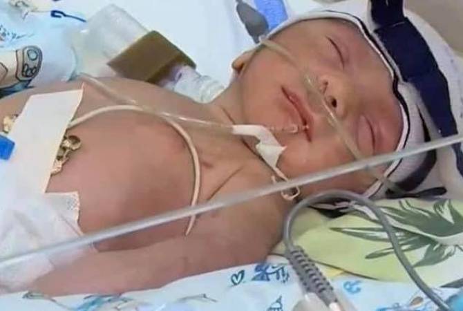 المرأة الحامل آنا كالستيان المصابة من العدوان الأذري سمّت مولودها بإسم البطل القومي لأرمينيا مونتي