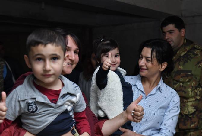 Artsakh mothers, women and sisters living in shelters in Stepanakert stay strong – Armenia 
PM’s wife