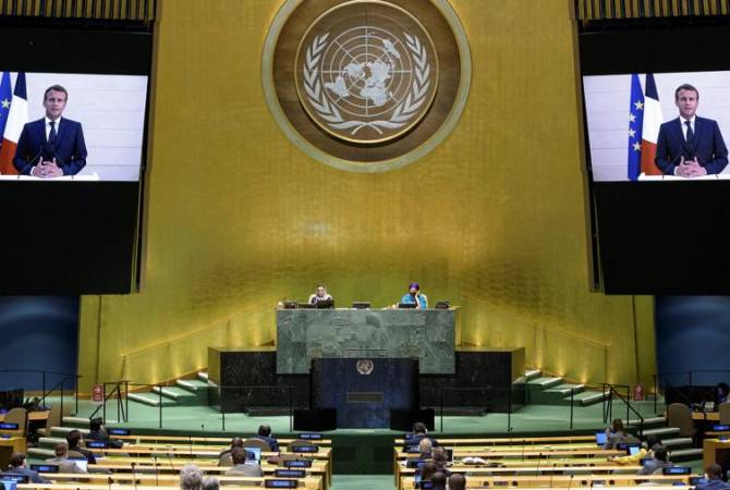 Макрон произнес самую длинную речь на неделе высокого уровня Генассамблеи ООН