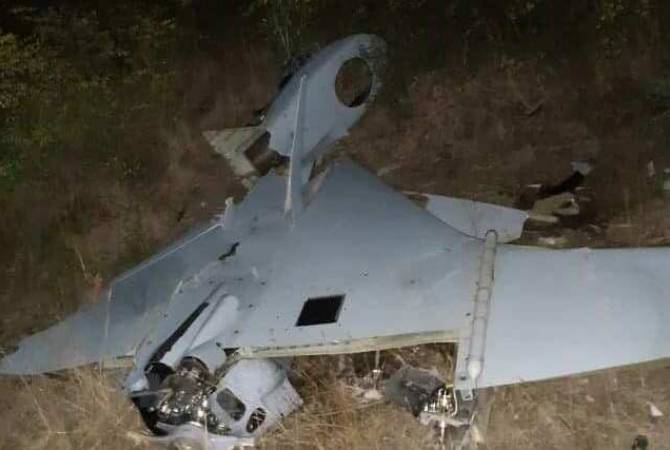 Azerbaijani combat drone shot down above civilian settlement in Artsakh 