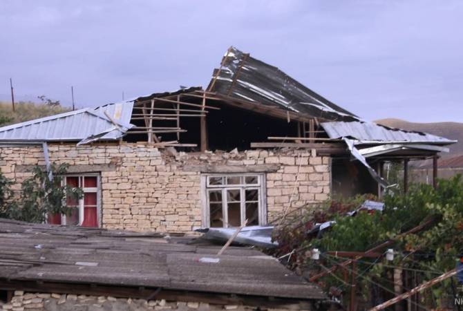 Последствия обстрела мирных населенных пунктов Арцаха: АО опубликовала фотографии

