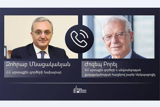 Armenian FM holds phone talk with EU’s Borrell