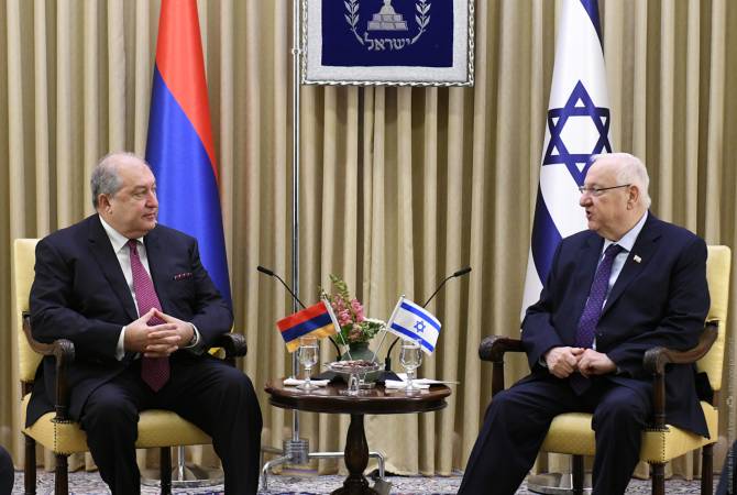 الرئيس سركيسيان يجري محادثة مع نظيره الإسرائيلي ويعرب عن قلق أرمينيا من توريد السلاح لأذربيجان
