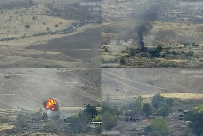 جيش آرتساخ يدمّر قاعدة وقود رئيسية أخرى للجيش الأذري تمّ استخدمتها بالهجمات الأخيرة على آرساخ-صور-