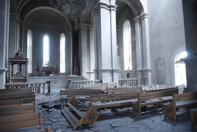 L'Azerbaïdjan a bombardé l'église Ghazanchetsots à Chouchi