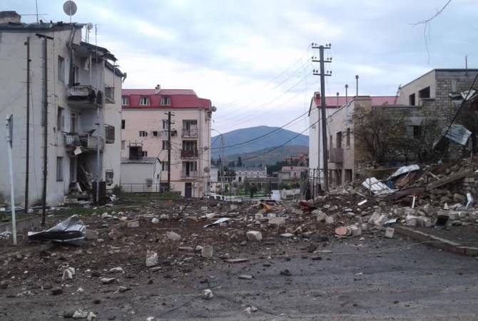 Azeri forces again strike Shushi Cathedral, bombard Stepanakert City 
