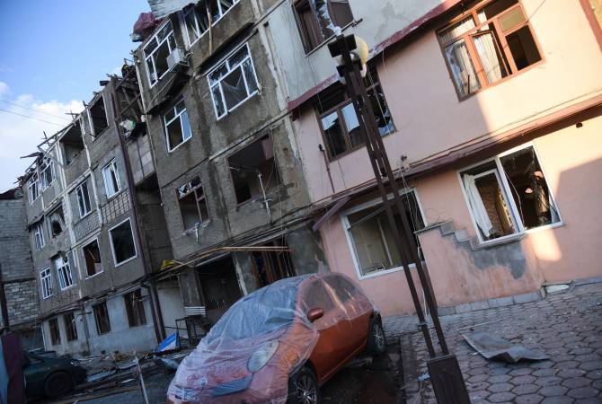 Stepanakert City again under Azeri missile bombardment 