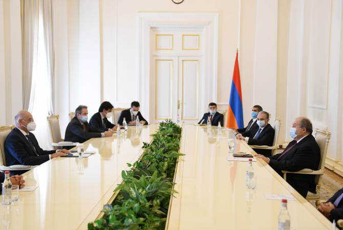 President of Armenia receives Foreign Minister of Greece Nikos Dendias