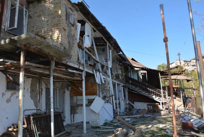 Heavy damages in Stepanakert City after latest Azerbaijani bombardment of residential areas