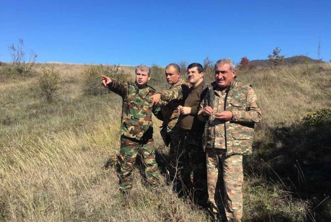 President of Artsakh discusses current situation, future plans with militia
