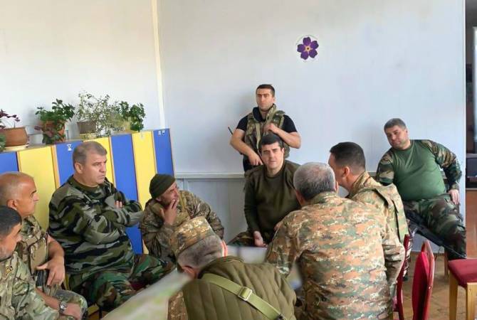 President of Artsakh visits south-eastern section of frontline