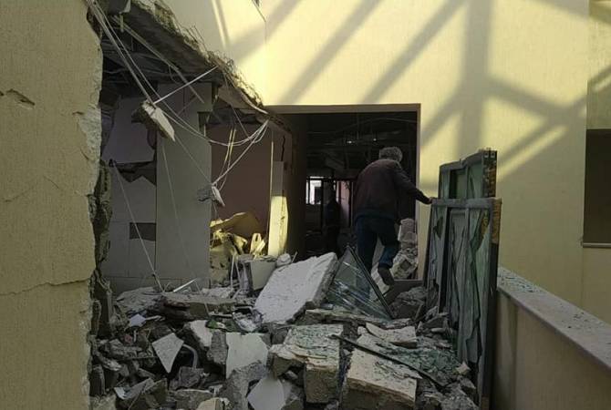 PHOTOS: Aftermath of Azerbaijani air strike at maternity hospital in Stepanakert City