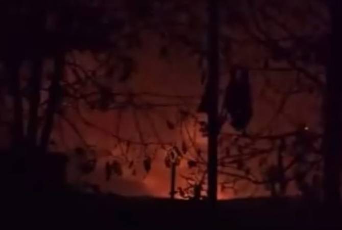 WATCH: Night skies turn red as Artsakh counterstrikes hit Azeri munitions  