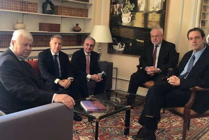 Armenian foreign minister, OSCE Minsk Group Co-Chairs meet in Geneva