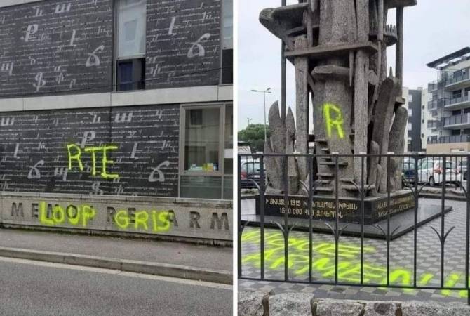 В Лионе турки совершили акт вандализма в  отношении  памятника Геноцида армян 