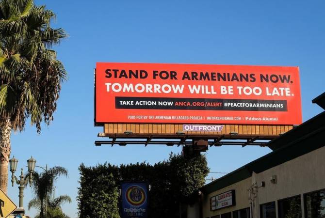 На улицах городов США – арцахские флаги и плакаты  с призывом признать Арцах
