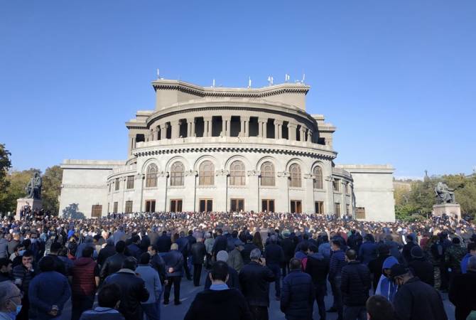 Yerevan protesters demand resignation of Prime Minister Nikol Pashinyan 