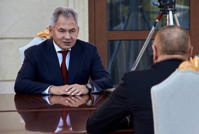 Russian Defense Minister discusses NK situation with Azerbaijan’s President and Defense 
Minister
