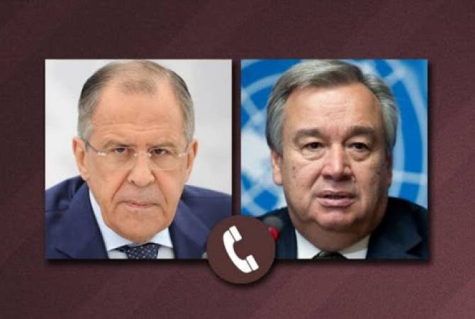 Глава МИД РФ и генсек ООН обсудили ситуацию в Нагорном Карабахе

