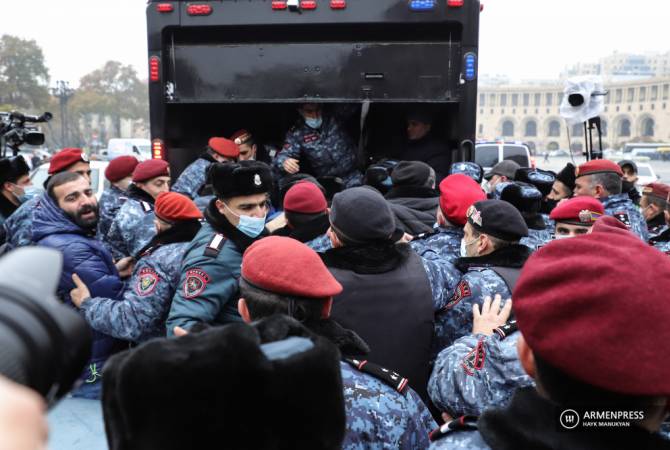 Protester and police officer hospitalized in Yerevan