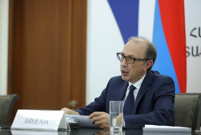 وزير خارجية أرمينيا آرا أيفازيان يلقي كلمة في الاجتماع الوزاري الرابع لمنتدى الحضارات القديمة