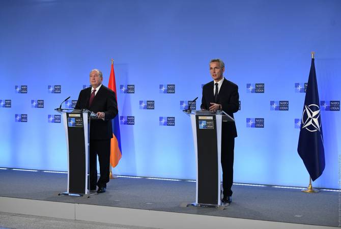 الأمين العام لحلف الناتو ينس ستولتنبرغ يبعث رسالة تهنئة لرئيس أرمينيا أرمين سركيسيان بالعام الجديد 