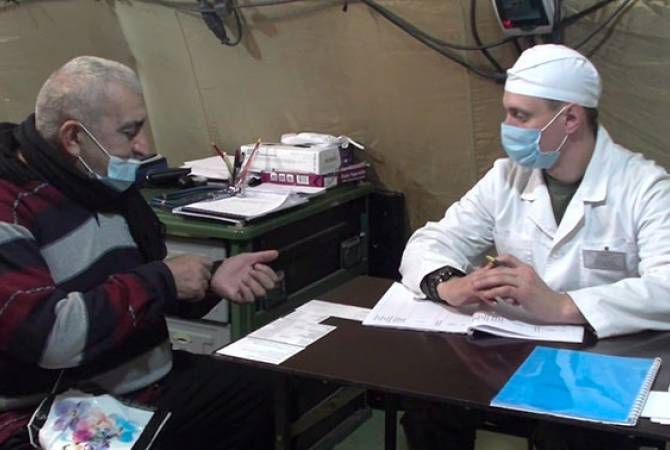 Российские военные медики оказали помощь 1044 жителям Арцаха, в том числе 131 
ребенку