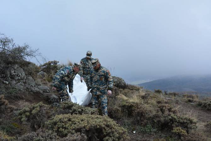 На участке Тутакнер Гадрутского района обнаружены останки 6 военнослужащих


