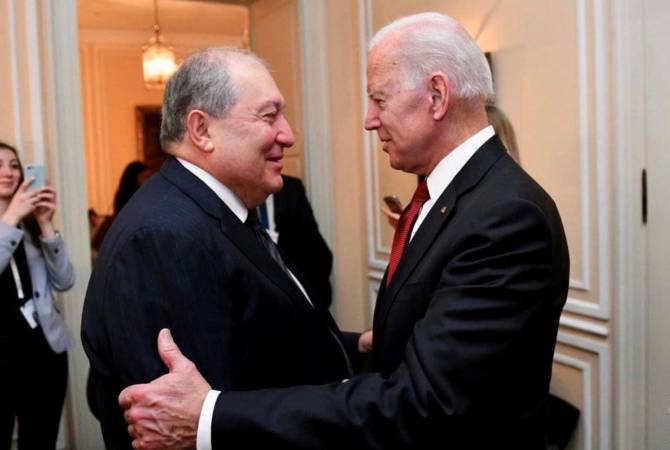 President Sarkissian congratulates Joe Biden and Kamala Harris on inauguration 