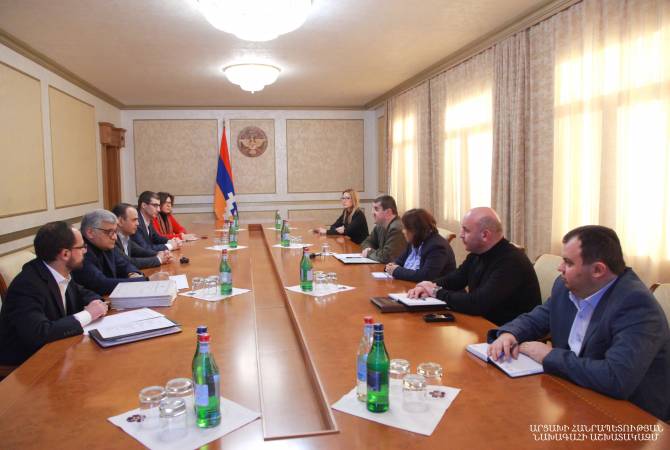 Le président de l’Artsakh a reçu une délégation conduite par Zareh Sinanyan