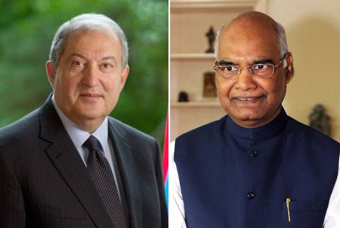 Президент Армении поздравил президента Индии по случаю Национального праздника

