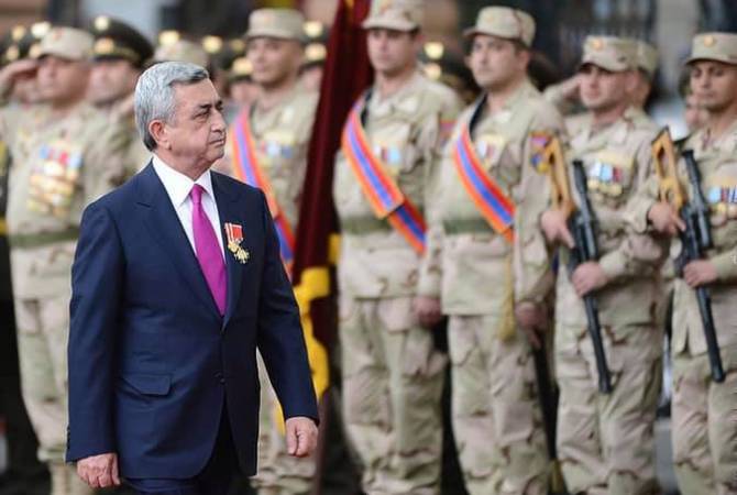 3rd President of Armenia Serzh Sargsyan addresses message on Army Day