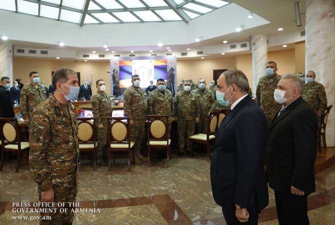 ‘Number one tool for ensuring security of Armenia and Artsakh is the military’ – PM tells top 
brass