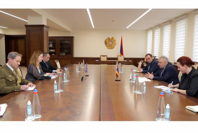 Министр обороны Армении провел встречу с временным поверенным в делах посольства 
Великобритании 
