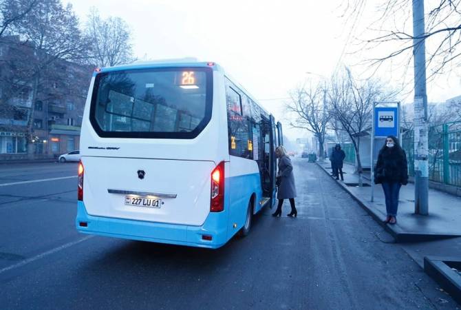 Երևանում շահագործման է հանձնվել նոր միկրոավտոբուսներից բաղկացած առաջին 
երթուղին